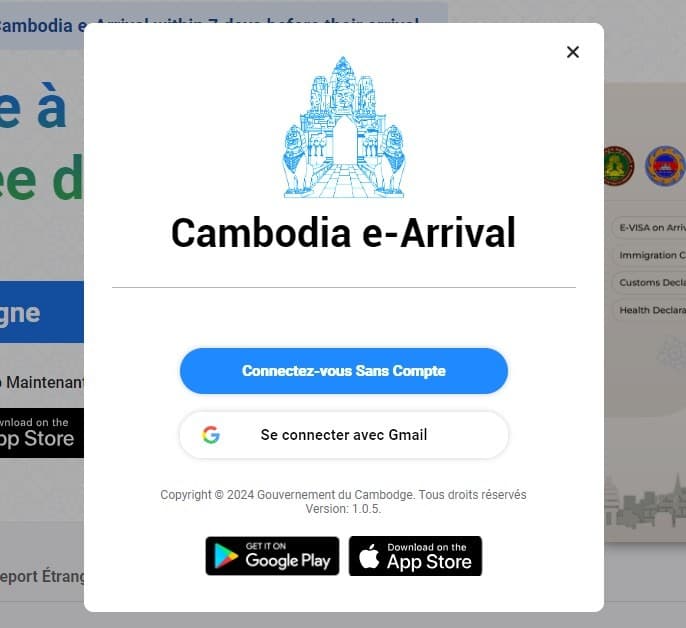 Wie registriere ich mich in der Cambodia E-Arrival-App?
